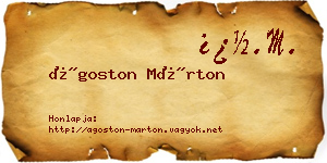 Ágoston Márton névjegykártya